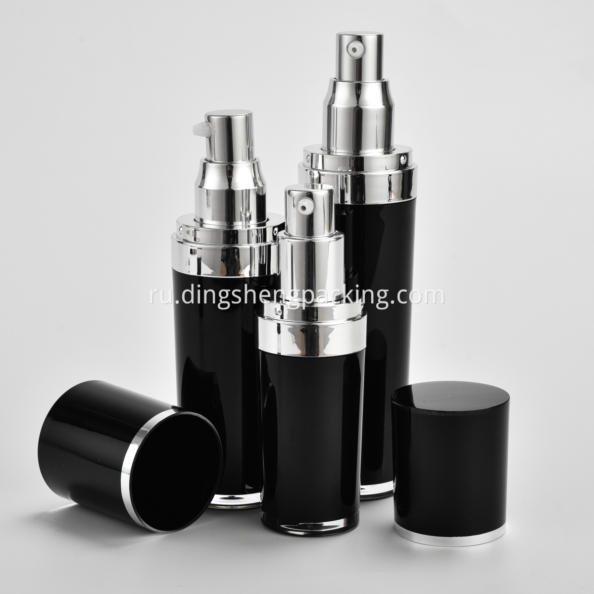 Cosmetic Packaging Spray Black Airless Pump Bottle